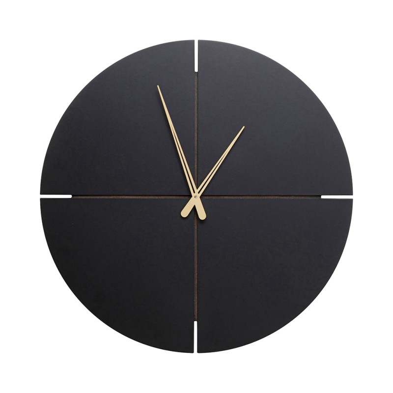 Kare Andrea Wall Clock Black Ref 53655