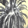 Kare Picture Glass Mettalic Palms 180x120cm Ref 61574