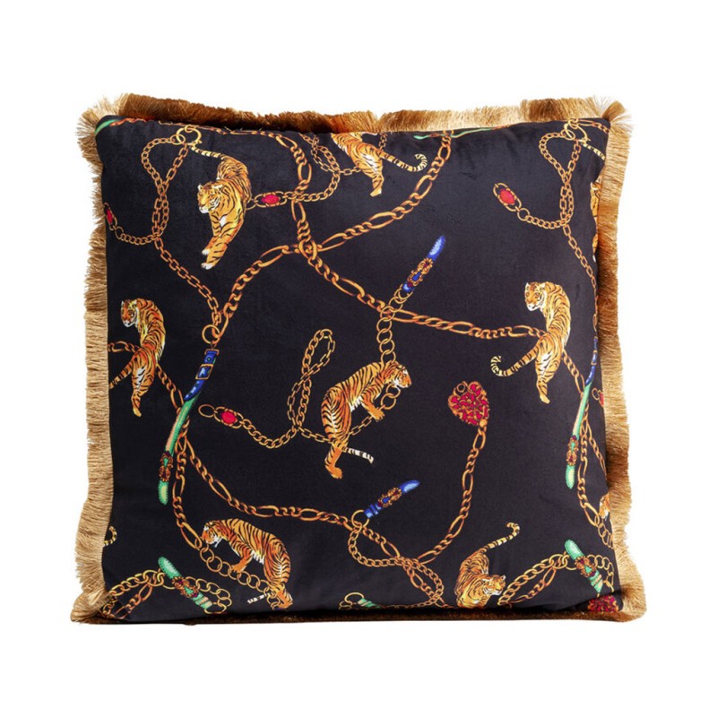 Tiger Chain Cushion Black 45x45 cm Ref 52892