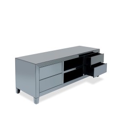 Luxury Push TV Low Cabinet Grey Ref 85594