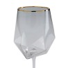 Wine Glass Diamond Gold Rim Ref 52213