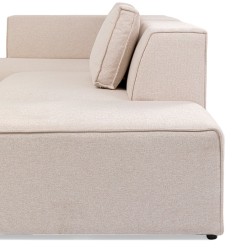 Kare Infinity Corner RHF Chaise+Ottoman Fab Cream