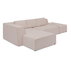 Kare Infinity Corner RHF Chaise+Ottoman Fab Cream