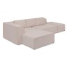 Kare Infinity Corner RHF Chaise+Ottoman Fab Cream