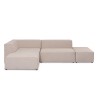 Kare Infinity Corner RHF Chaise+Ottoman Fab Cream
