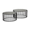 Kare Wire Set of 2 Coffee Table Black Ref 79577