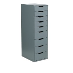 IKEA Alex Drawer Unit With 9 Drawers Grey-Turquoise Ref 90483452