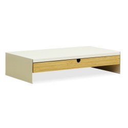 IKEA Elloven Monitor Stand With Drawer White Ref 50474770