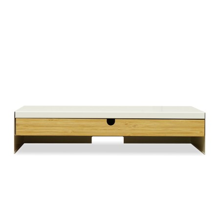 ELLOVEN monitor stand with drawer, white - IKEA