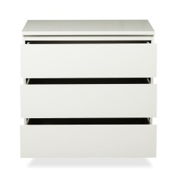 IKEA Malm Chest Of 3 Drawers High Gloss White Ref 70424053