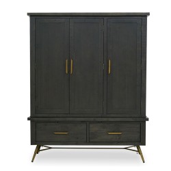 Andretti Wardrobe 3 Doors Pine Mat Brown