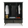 Andretti Wardrobe 3 Doors Pine Mat Brown