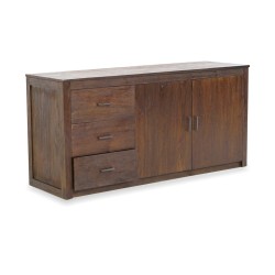Bella Casa Hattie Sideboard Finish Rustic Black Ebony