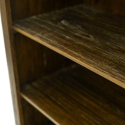 Bella Casa Hattie Bookcase Finish Rustic Black Ebony