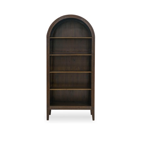 Bella Casa Hattie Bookcase Finish Rustic Black Ebony