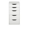 IKEA Alex Drawer Unit 5 Drawers White Ref 00473546