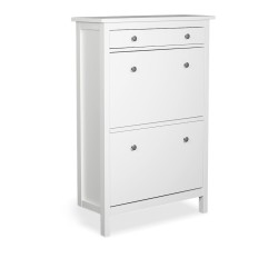 IKEA Hemnes Shoe Cabinet With 2 Compartments White Ref 20169559