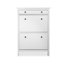 IKEA Hemnes Shoe Cabinet With 2 Compartments White Ref 20169559