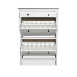 IKEA Hemnes Shoe Cabinet With 2 Compartments White Ref 20169559