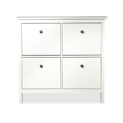 IKEA Hemnes Shoe Cabinet With 4 Compartments White Ref 60156121