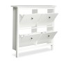 IKEA Hemnes Shoe Cabinet With 4 Compartments White Ref 60156121