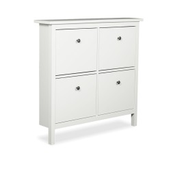 IKEA Hemnes Shoe Cabinet With 4 Compartments White Ref 60156121