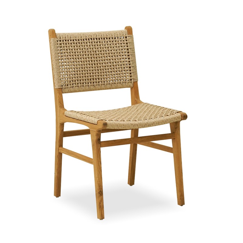 Bella Casa Indah Woven Chair Finish Teak Oil