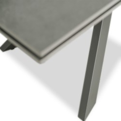 Bella Casa Aveiro Extendable Table With Top In Grey Marble