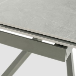Bella Casa Aveiro Extendable Table With Top In Grey Marble