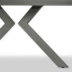 Bella Casa Aveiro Extendable Table With Top In Grey Marble