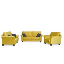 Bella Casa Hetty Sofa 3+2+1 Mustard Fabric
