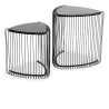 Kare Triangle Set of 2 Side Table Wire Black Ref 86422