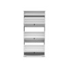 IKEA Brusali Shoe Cabinet With 3 Compartments White Ref 80480393