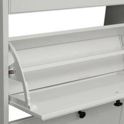 IKEA Brusali Shoe Cabinet With 3 Compartments White Ref 80480393