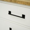 Abbley Chest of Drawers Latte & White Brushing Acacia In Pine