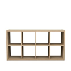 IKEA Kallax Bookshelf White Stained Oak Effect Ref 324518