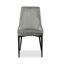 Bella Casa Castelo Dining Chair Light Grey Velvet