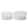 Kare Wire Set of 2 Coffee Table White Ref 80179