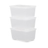 IKEA Glis Box With Lid 3 Pack Transparent Ref 40466148