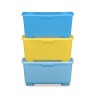 IKEA Glis Box With Lid 3 Pack Yellow/Blue Ref 90466155