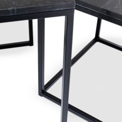 Kare Key Set of 3 Side Tables Black Ref 85874