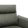 Trinity 2 Seater Recliner Grey Col Cow Leather PU