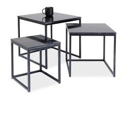 Kare Key Set of 3 Side Tables Black Ref 85874