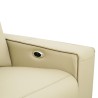 Saville 3 Seater Recliner Taupe Col Cow Leather PU