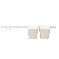 IKEA Sunnersta Rail - 4 Hooks & 2 Containers White Ref 40454560