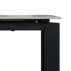 Bella Casa Evora Extendable Table With Top In Grey Marble