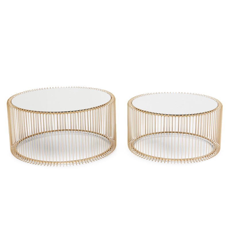 Kare Wire Set of 2 Coffee table Brass Ref 83456