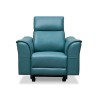 Leather Studio Moreno Recliner 1S Fab Canari Blue