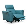 Leather Studio Moreno Recliner 1S Fab Canari Blue