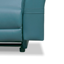 Leather Studio Moreno Recliner 1S Fab Canari Blue